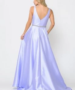 Long Illusion V-Neck Mikado Dress By Poly USA 8682 Prom 41 Long Illusion V-Neck Mikado Dress By Poly USA 8682 Prom