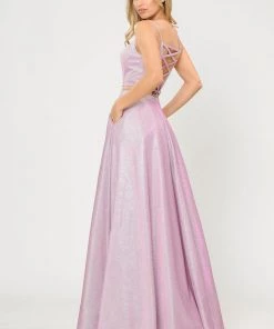 Long Iridescent Glitter Two Piece Dress By Poly USA 8676 33 Long Iridescent Glitter Two Piece Dress By Poly USA 8676