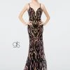 Long Iridescent Sequin Print Mermaid Dress By Elizabeth K GL1845 Prom