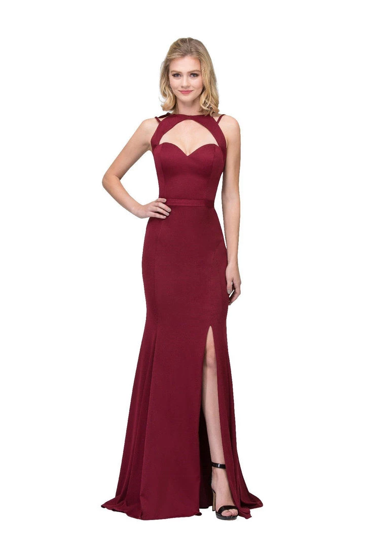 Starbox Long Keyhole Bodice Sweetheart Dress With Slit By Star Box 17278 3 Starbox Long Keyhole Bodice Sweetheart Dress With Slit By Star Box 17278