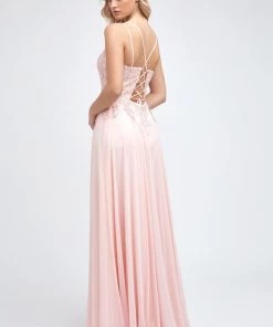 Prom Long Lace Applique Chiffon Dress By Juliet 240 14 Prom Long Lace Applique Chiffon Dress By Juliet 240