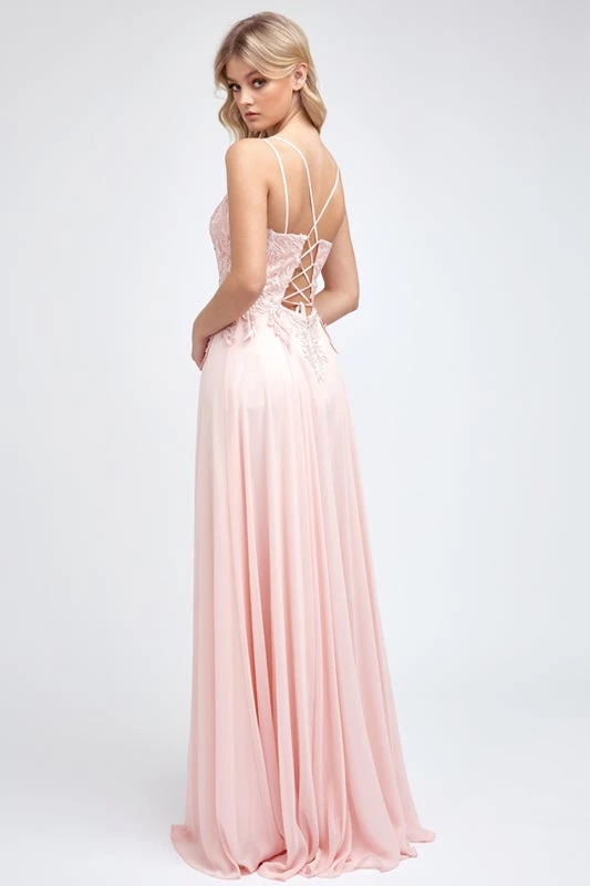 Prom Long Lace Applique Chiffon Dress By Juliet 240 8 Prom Long Lace Applique Chiffon Dress By Juliet 240