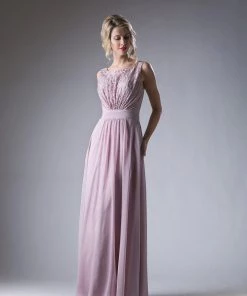 Long Lace Bodice Chiffon Dress By Cinderella Divine 1019 Prom 15 Long Lace Bodice Chiffon Dress By Cinderella Divine 1019 Prom