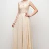 Prom Long Lace Bodice Chiffon Dress By Cinderella Divine CJ245