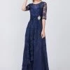 Starbox Long Lace Bodice Dress With Long Sleeves By Star Box 6337 Mother Of The Bride Dresses