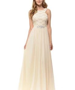 Prom Long Lilac Chiffon Dress With Lace Bodice By Lenovia