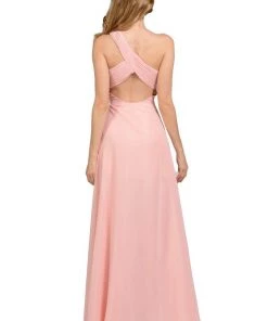 Prom Long Lilac One Shoulder Chiffon Dress By Poly USA