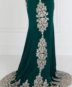 Long Mermaid Cape Dress With Embroidery By Elizabeth K GL1595 18 Long Mermaid Cape Dress With Embroidery By Elizabeth K GL1595