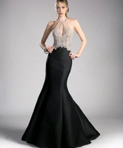 Beaded Halter Mermaid Dress By Cinderella Divine 71321 11 Beaded Halter Mermaid Dress By Cinderella Divine 71321