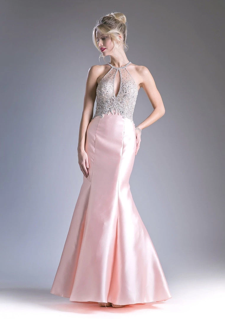 Beaded Halter Mermaid Dress By Cinderella Divine 71321 7 Beaded Halter Mermaid Dress By Cinderella Divine 71321