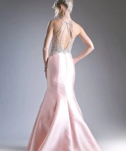 Beaded Halter Mermaid Dress By Cinderella Divine 71321 13 Beaded Halter Mermaid Dress By Cinderella Divine 71321