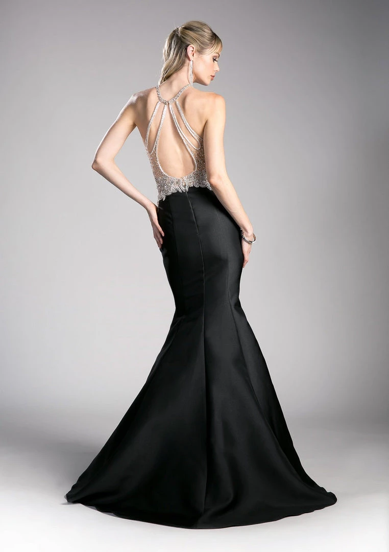 Beaded Halter Mermaid Dress By Cinderella Divine 71321 4 Beaded Halter Mermaid Dress By Cinderella Divine 71321