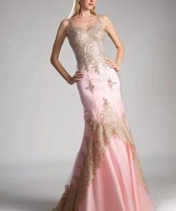 Prom Lace Applique Mermaid Dress By Cinderella Divine 8980