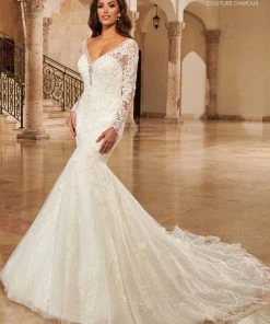 Mary's Bridal Couture Damour Collection Wedding Dresses Long Mermaid Mermaid Wedding Dress By Mary's Bridal MB4121