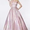 Prom Long Metallic Holographic Dress By Cinderella Divine KC880