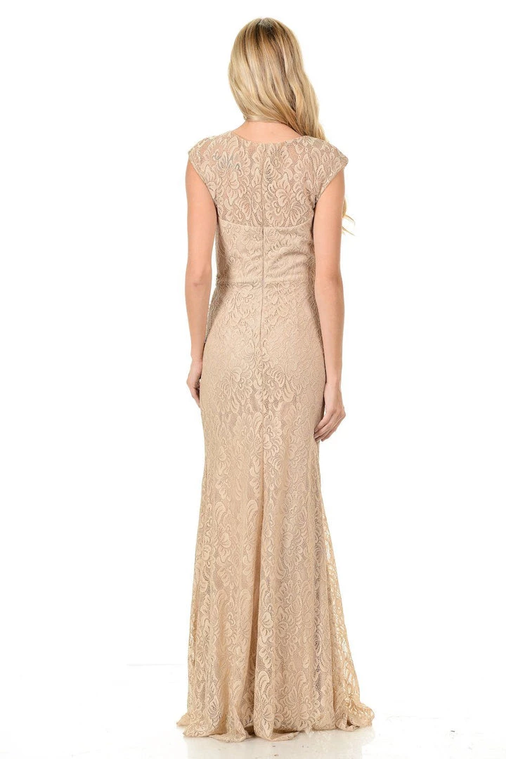 Prom Long Navy Blue Cap Sleeve Lace Dress With Shawl By Lenovia 10 Prom Long Navy Blue Cap Sleeve Lace Dress With Shawl By Lenovia