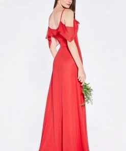 Prom Long Off Shoulder Flutter Sleeve Dress By Cinderella Divine 1018
