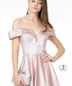 Long Off Shoulder Metallic Glitter Dress By Elizabeth K GL2982 Prom 28 Long Off Shoulder Metallic Glitter Dress By Elizabeth K GL2982 Prom