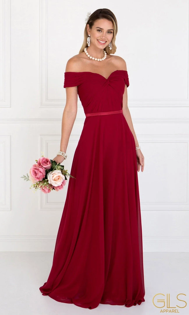 Prom Ruched Long Off Shoulder Blush Dress Elizabeth K 5 Prom Ruched Long Off Shoulder Blush Dress Elizabeth K