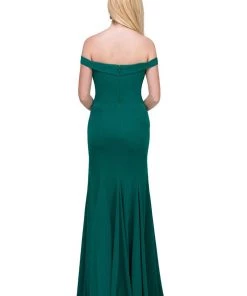 Starbox Long Off The Shoulder Dress With Embellished Top By Star Box 17404