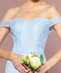 Long Off The Shoulder Dress With Lace Bodice By Elizabeth K GL2697 Prom 14 Long Off The Shoulder Dress With Lace Bodice By Elizabeth K GL2697 Prom