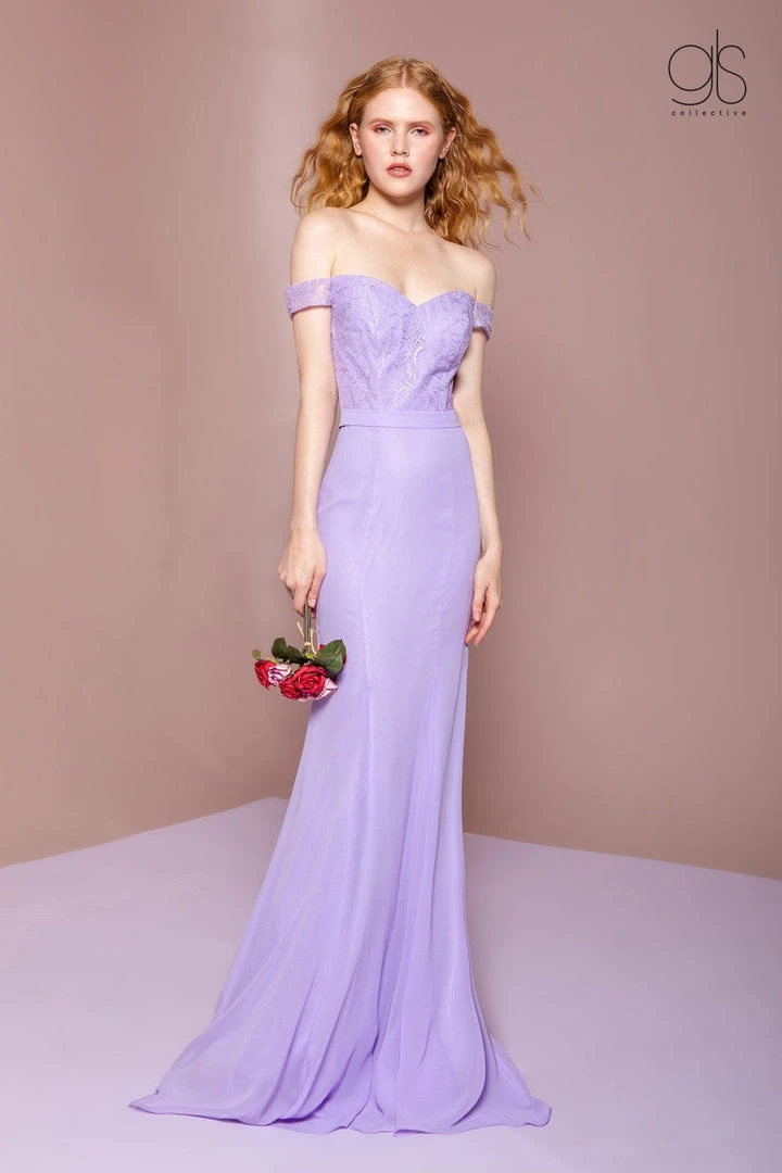 Long Off The Shoulder Dress With Lace Bodice By Elizabeth K GL2697 Prom 7 Long Off The Shoulder Dress With Lace Bodice By Elizabeth K GL2697 Prom
