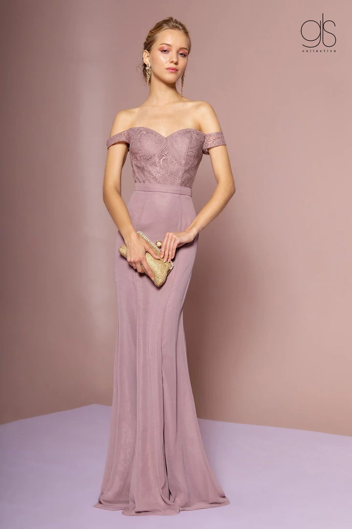 Long Off The Shoulder Dress With Lace Bodice By Elizabeth K GL2697 Prom 11 Long Off The Shoulder Dress With Lace Bodice By Elizabeth K GL2697 Prom