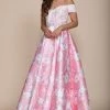 Prom Long Off The Shoulder Floral Print Dress By Nox Anabel 8301