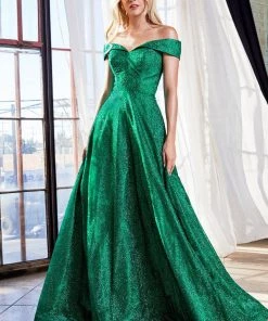 Long Off Shoulder Glitter Dress By Cinderella Divine CB050 Prom 21 Long Off Shoulder Glitter Dress By Cinderella Divine CB050 Prom
