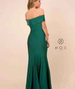 Long Off The Shoulder Mermaid Dress By Nox Anabel N295