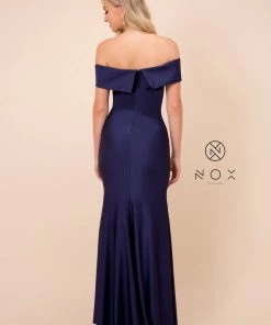 Long Off The Shoulder Mermaid Dress By Nox Anabel N295
