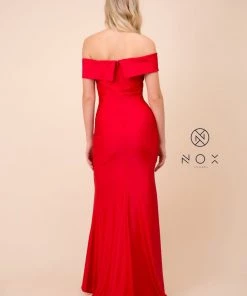 Long Off The Shoulder Mermaid Dress By Nox Anabel N295