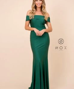 Long Off The Shoulder Mermaid Dress By Nox Anabel N295