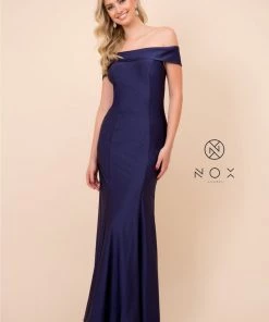 Long Off The Shoulder Mermaid Dress By Nox Anabel N295