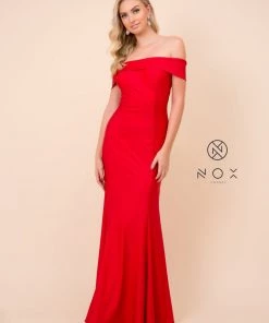 Long Off The Shoulder Mermaid Dress By Nox Anabel N295