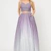 Long Ombre Glitter Two Piece Dress By Poly USA 8706 1 Long Ombre Glitter Two Piece Dress By Poly USA 8706