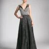 Long Open Back Metallic Dress By Cinderella Divine 8269 Prom