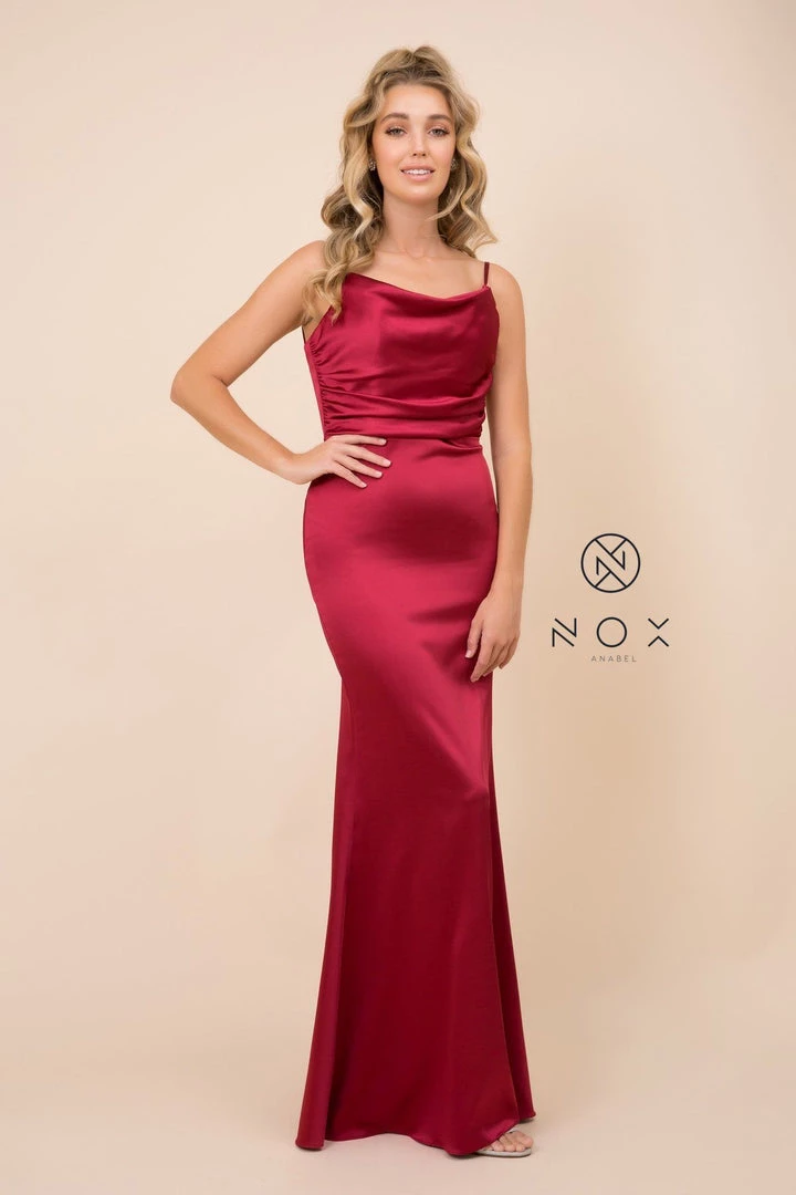 Prom Long Open Back Dress With Cowl Neckline By Nox Anabel C302 3 Prom Long Open Back Dress With Cowl Neckline By Nox Anabel C302