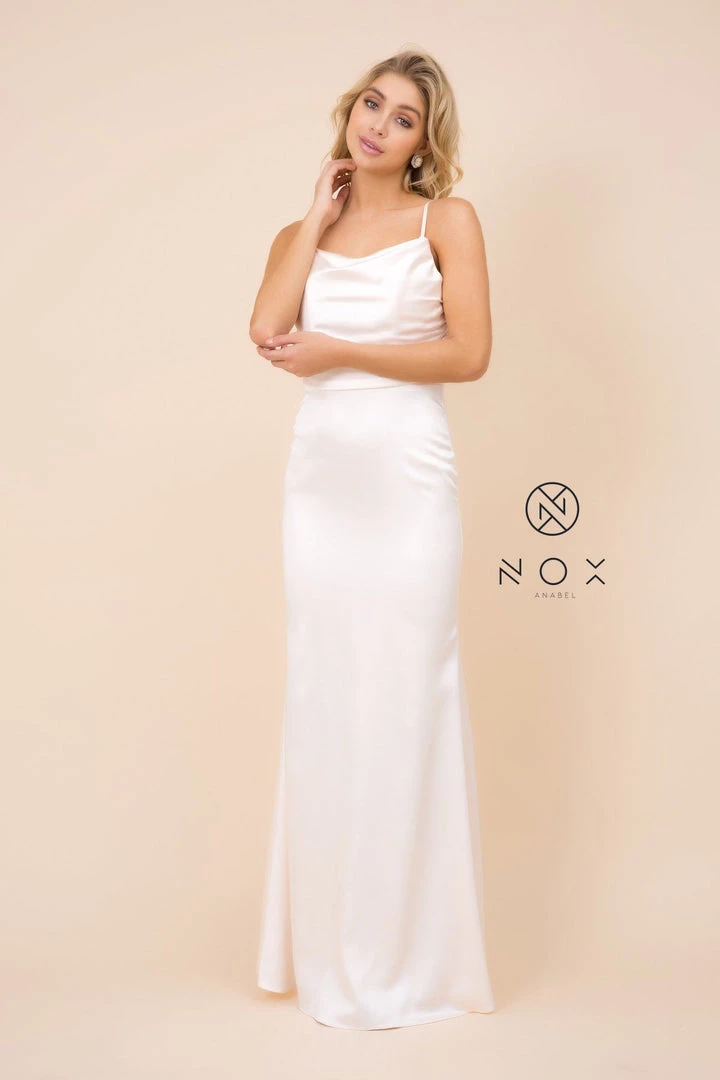 Prom Long Open Back Dress With Cowl Neckline By Nox Anabel C302 5 Prom Long Open Back Dress With Cowl Neckline By Nox Anabel C302