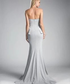 Prom Metallic Glitter Mermaid Dress By Cinderella Divine 5025