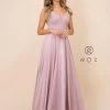Prom Long Pleated Bodice Dress With Corset Back By Nox Anabel R352