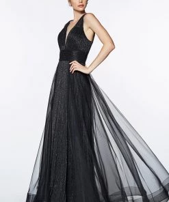 Prom Long Pleated Dress By Cinderella Divine CT0040