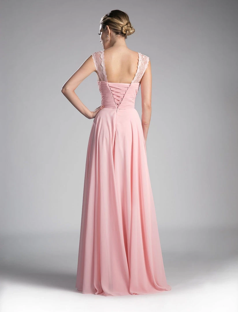 Long Pleated Sweetheart Dress With Lace Straps By Cinderella Divine CJ249 9 Long Pleated Sweetheart Dress With Lace Straps By Cinderella Divine CJ249