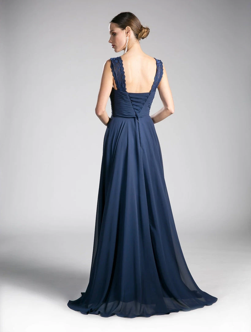 Long Pleated Sweetheart Dress With Lace Straps By Cinderella Divine CJ249 7 Long Pleated Sweetheart Dress With Lace Straps By Cinderella Divine CJ249