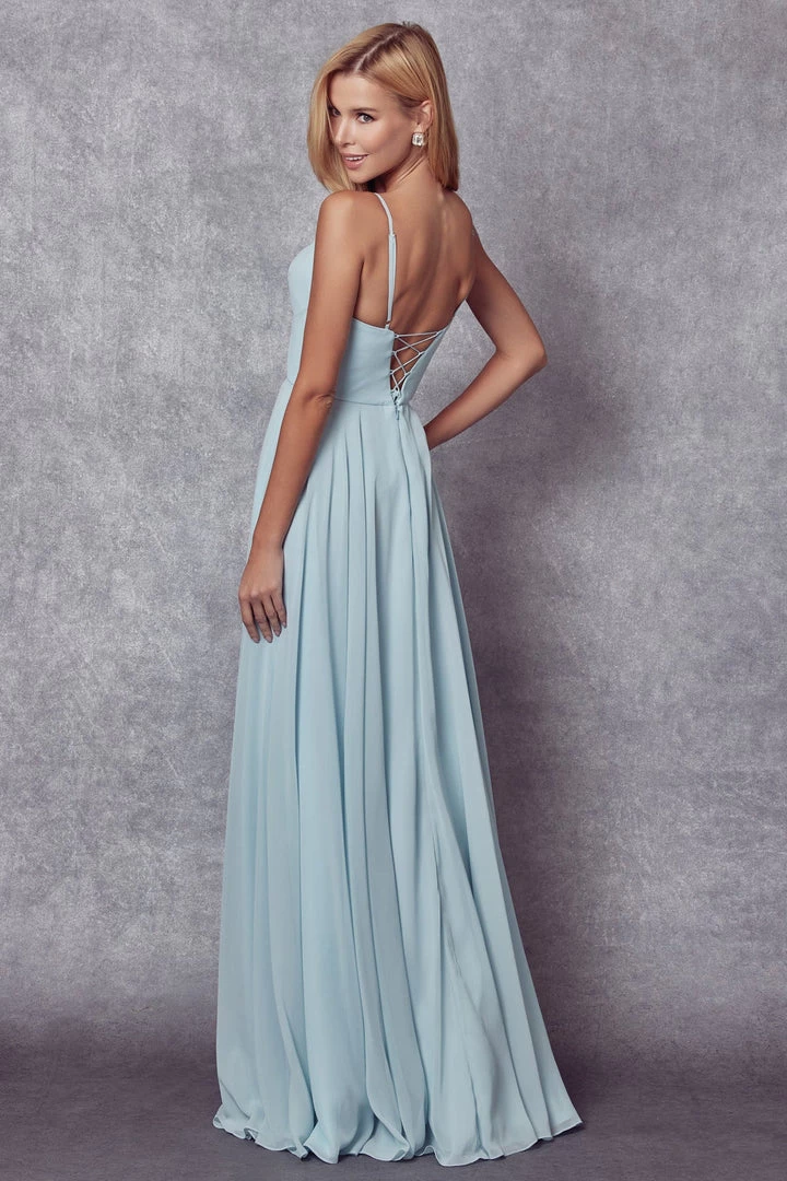 Long Pleated V-Neck Dress By Juliet 263 Prom 12 Long Pleated V-Neck Dress By Juliet 263 Prom