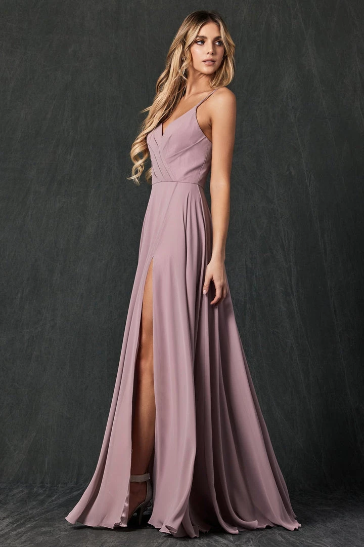 Long Pleated V-Neck Dress By Juliet 263 Prom 21 Long Pleated V-Neck Dress By Juliet 263 Prom