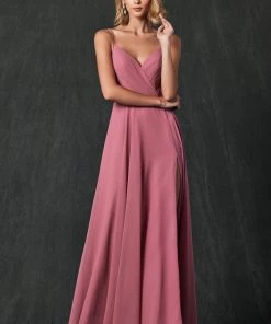 Long Pleated V-Neck Dress By Juliet 263 Prom 27 Long Pleated V-Neck Dress By Juliet 263 Prom