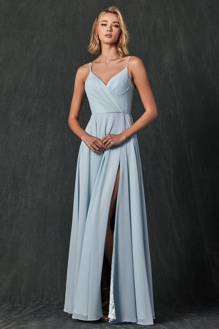 Long Pleated V-Neck Dress By Juliet 263 Prom 13 Long Pleated V-Neck Dress By Juliet 263 Prom