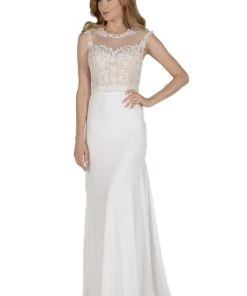 Prom Long Plum Dress With Illusion Lace Applique By Poly USA 12 Prom Long Plum Dress With Illusion Lace Applique By Poly USA