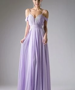 Prom Long Ruched Cold Shoulder Dress By Cinderella Divine CJ241